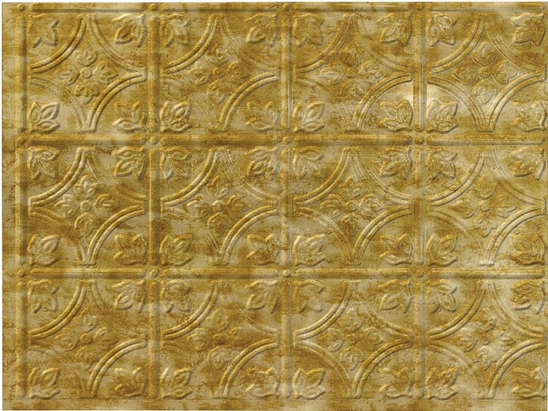 Fasade D6017 Backsplash Panel, 24 in L, 18 in W, 0.02 in Thick, Thermoplastic, Bermuda Bronze, Pack of 5