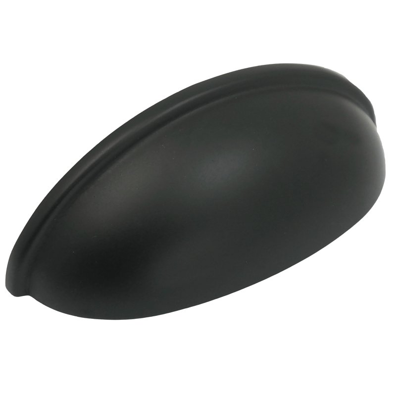 Laurey Newport Series 52420 Cabinet Pull, 3-1/2 in L Handle, 1-1/4 in Projection, Zinc, Matte Black