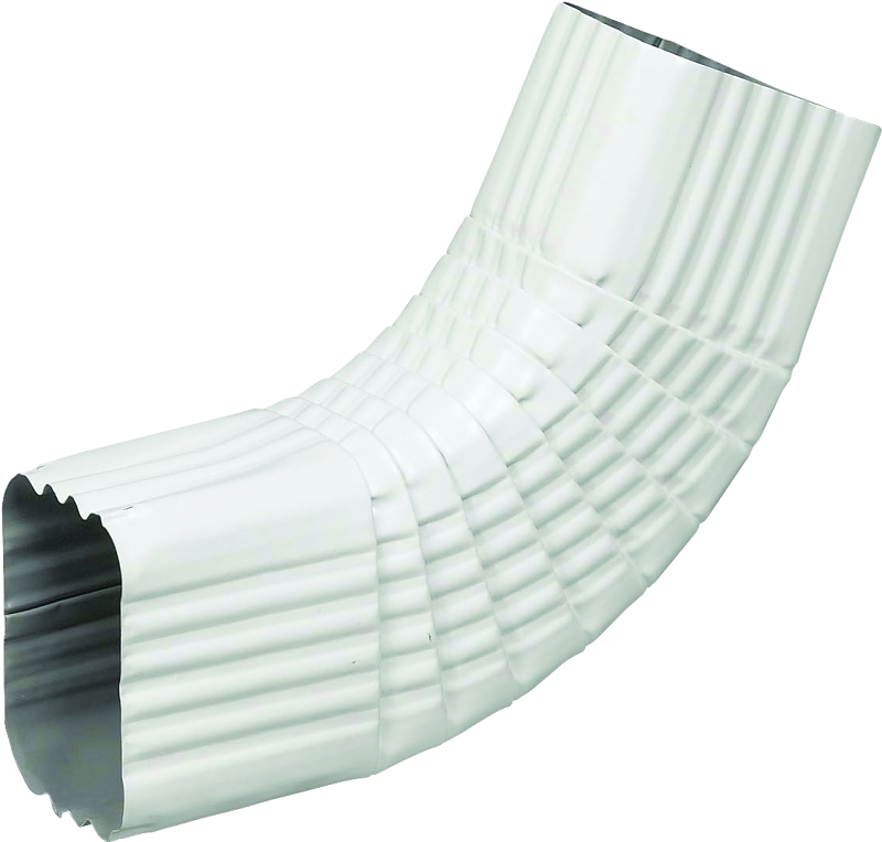 Amerimax 27065 Gutter Side Elbow, 2 x 3 in Gutter, Aluminum, White