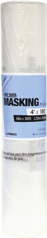 Trimaco 64880 Masking Film, 180 ft L, 48 in W, 0.4 mil Thick, Pack of 12