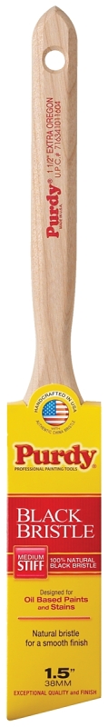 Purdy 144116015 Paint Brush, 1-1/2 in W, Angle Trim Brush, 2-3/8 in L Bristle, China Bristle, Fluted Handle