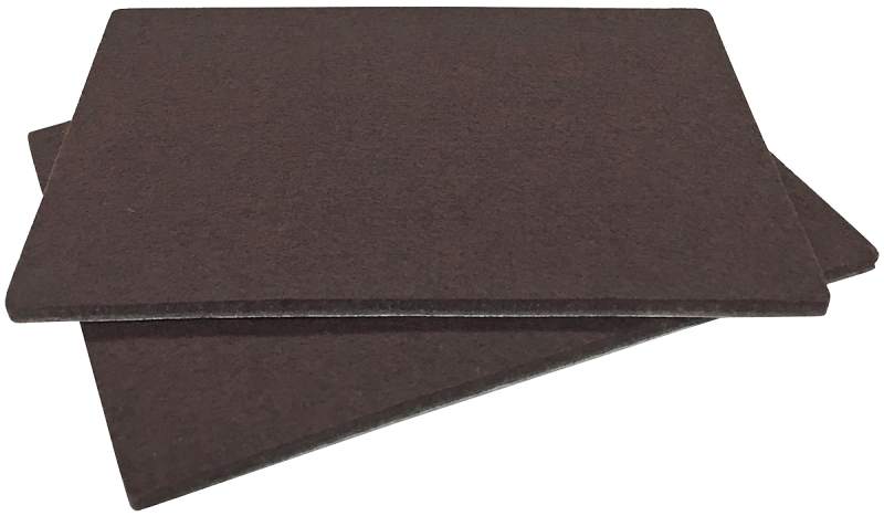 Shepherd Hardware 9860 Heavy-Duty Self-Adhesive Blanket Furniture Pad, Felt, Brown, 4-1/4 in L, 6 in W, 5 mm Thick