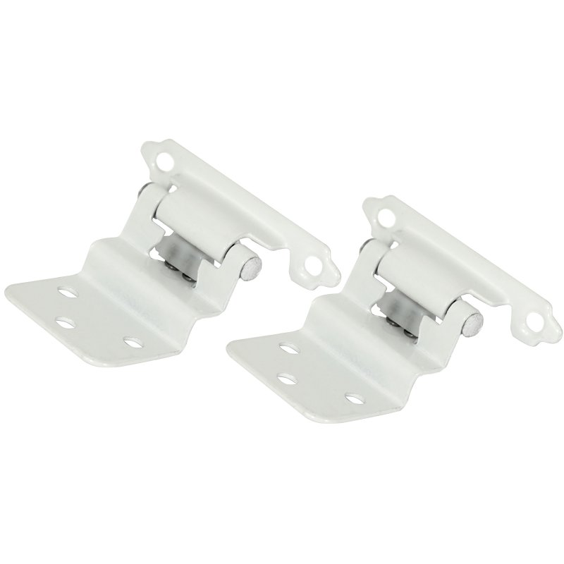 Laurey 28642 Cabinet Hinge, 3/8 in Inset, Self Close, White