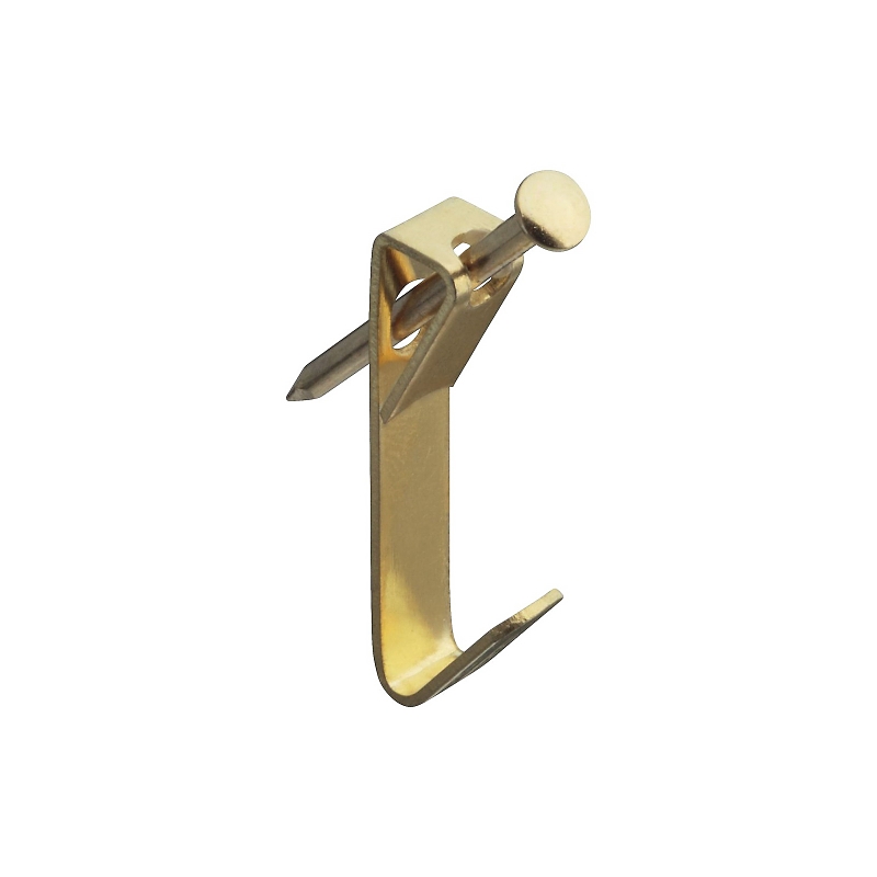 National Hardware V2530 Series N260-042 Picture Hanger, 50 lb, Steel, Brass-Plated, Pack of 5