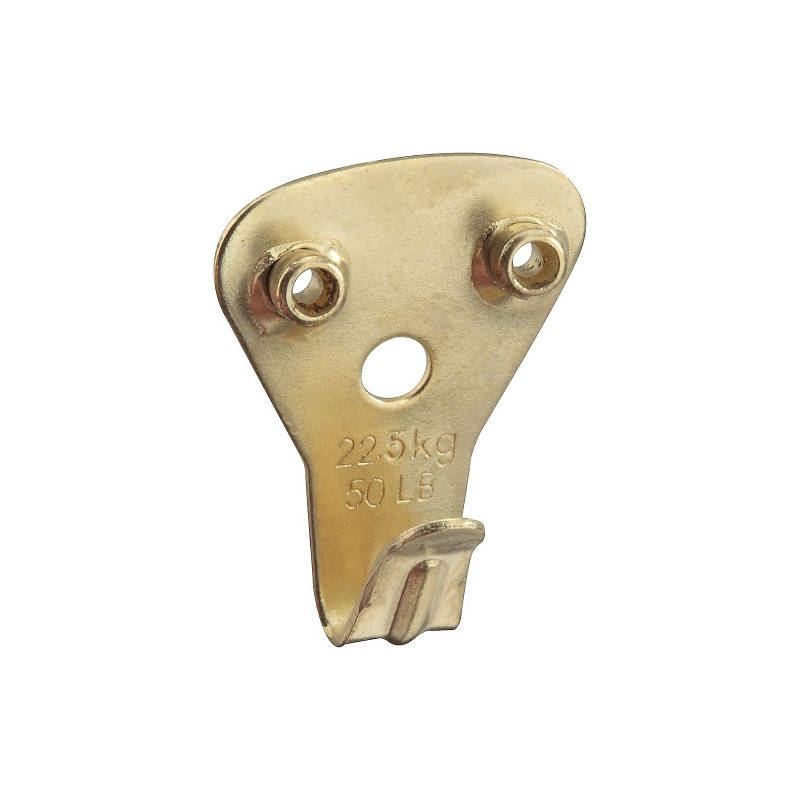 National Hardware V2532 Series N260-083 Premium Hanger, 50 lb, Steel, Brass-Plated, 5/32 in Opening