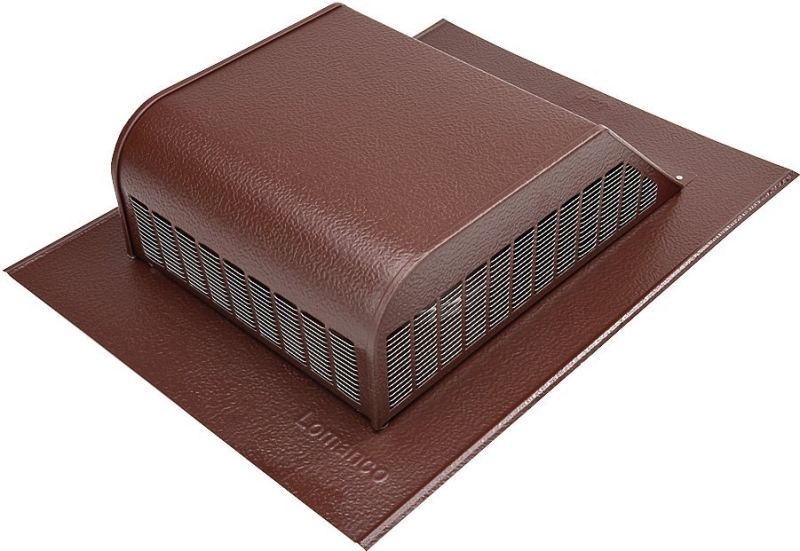 Lomanco LomanCool 750BR Static Roof Vent, 20-5/16 in OAL, 16 in OAW, 50 sq-in Net Free Ventilating Area, Aluminum, Brown, Pack of 6