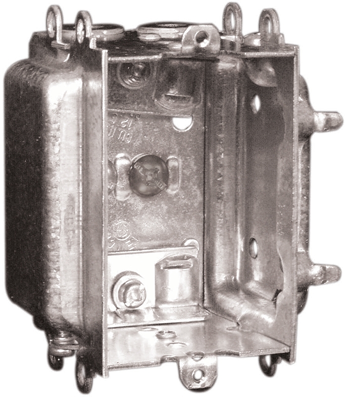 Hubbell 3104LHUBAR Device Box, 16 cu-in, 1-Gang, Metal