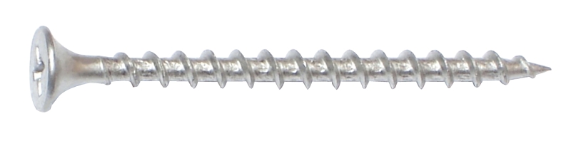 Midwest Fastener 10517 Deck Screw, #7 Thread, 2 in L, UNC Thread, Bugle Head, Phillips Drive, Steel, Dacrotized/Silver