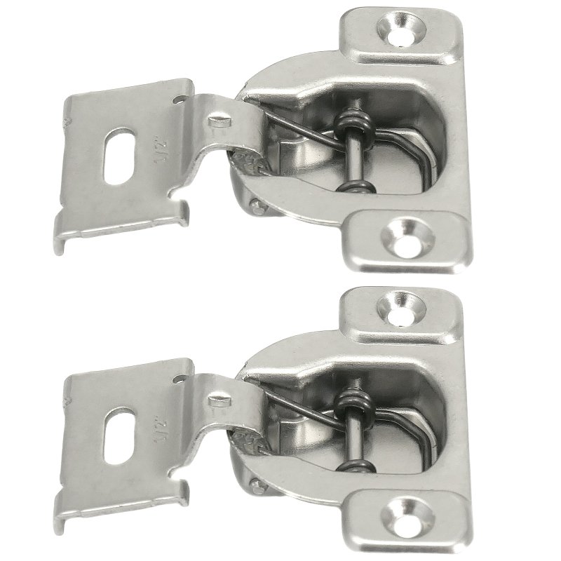 Laurey 10400 Cabinet Hinge, 110 deg Hinge Opening, 1/2 in Inset, 1/2 in Overlay, Self Close, Chrome-Plated