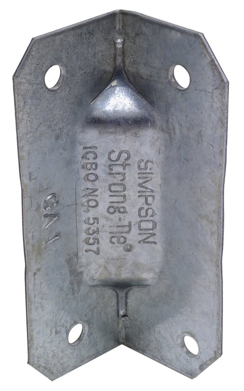 Simpson Strong-Tie GA Series GA1 Gusset Angle, 2-3/4 in H, Steel, Zinc Galvanized, Pack of 100