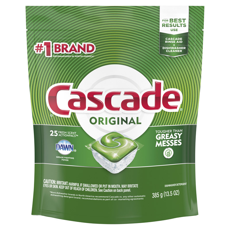 Cascade Original Fresh Scent Pods Dishwasher Detergent 25 pk Pack of 5