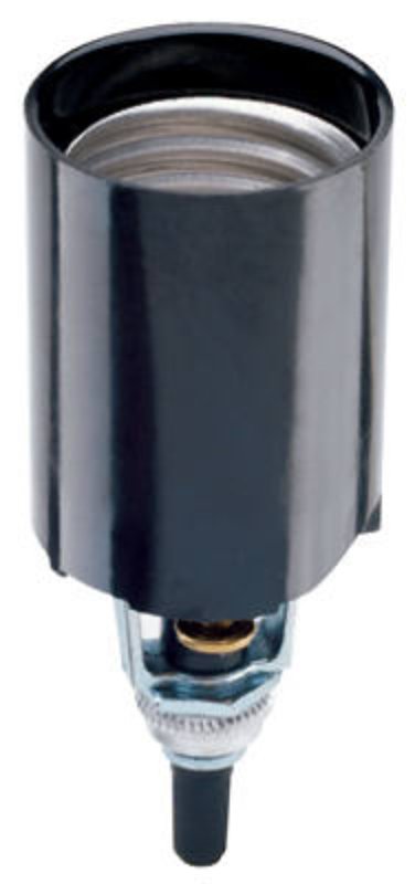 Legrand 4155CC10 Lamp Holder, Candle Socket, 2-3/4 in Dia x 4-3/8 in H Dimensions, 250 V, 660 W, Black