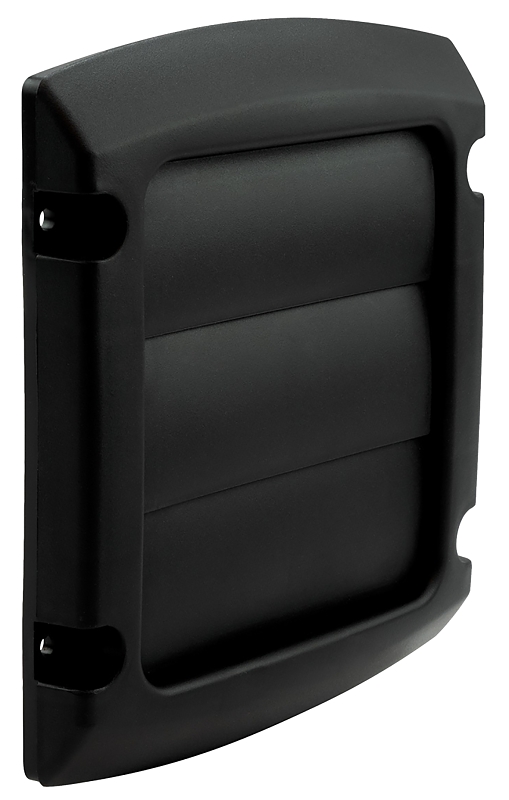 Dundas Jafine ProVent LC4BLKXZW Louvered Exhaust Cap, 4 in Duct, Polypropylene, Black