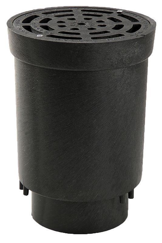 NDS Flo-Well FWSD69 Surface Drain Inlet, Polyethylene, Black