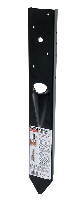 Simpson Strong-Tie E-Z Mender Series FPBM44E Fence Post Repair Bracket, 295 mm L, 98 mm W, 12 ga Gauge, Steel, Pack of 6