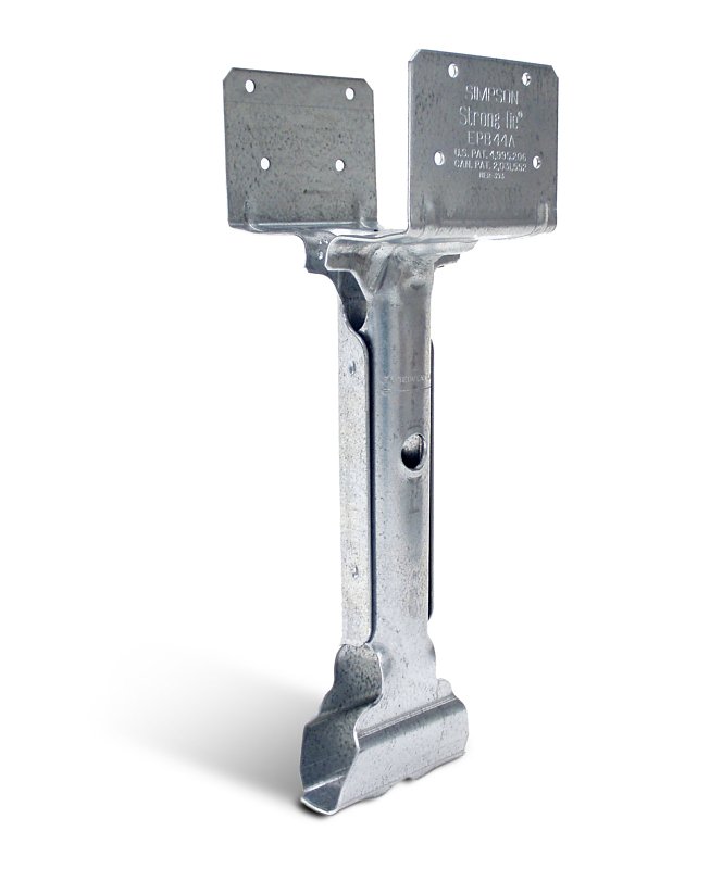 Simpson Strong-Tie EPB Series EPB44A Elevated Post Base, 4 x 4 in Post, 14 ga Gauge, Steel, Galvanized, Pack of 10