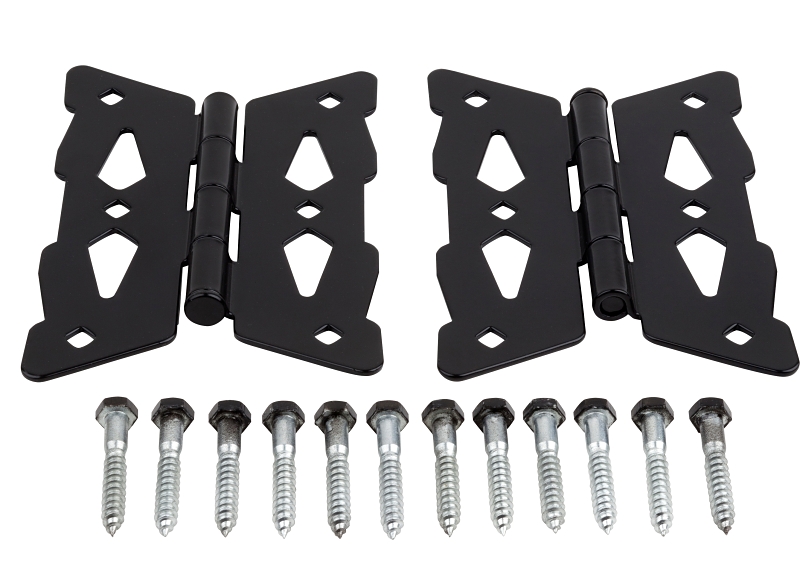 National Hardware N109-218 Decorative Butterfly Hinge, Steel, Black, Surface Mounting