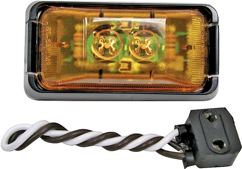 PM V153KA Side Marker/Clearance Light Kit, 9 to 16 V, LED Lamp, Amber Lens, Grommet Mounting