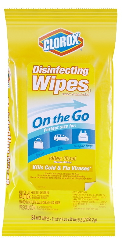 Clorox 01665 Disinfecting Wipes 8 in L 7 in W Fresh 9Ply Pack of 24