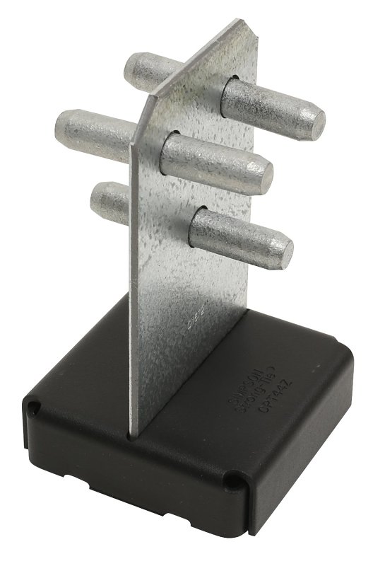 Simpson Strong-Tie CPTZ Series CPT44Z Concealed Post Base, 4 x 4 in Post, 12 ga Gauge, Steel, ZMAX, Pack of 10