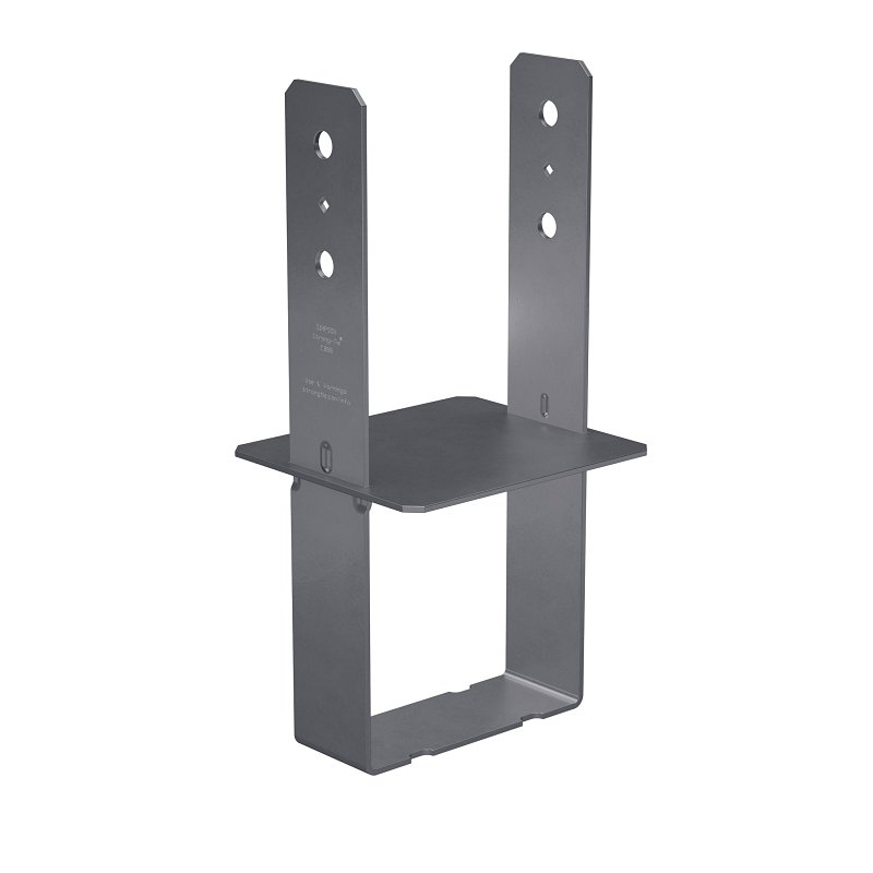 Simpson Strong-Tie CB Series CB88 Column Base, 8 x 8 in Post, 7 ga Gauge, Steel, Gray