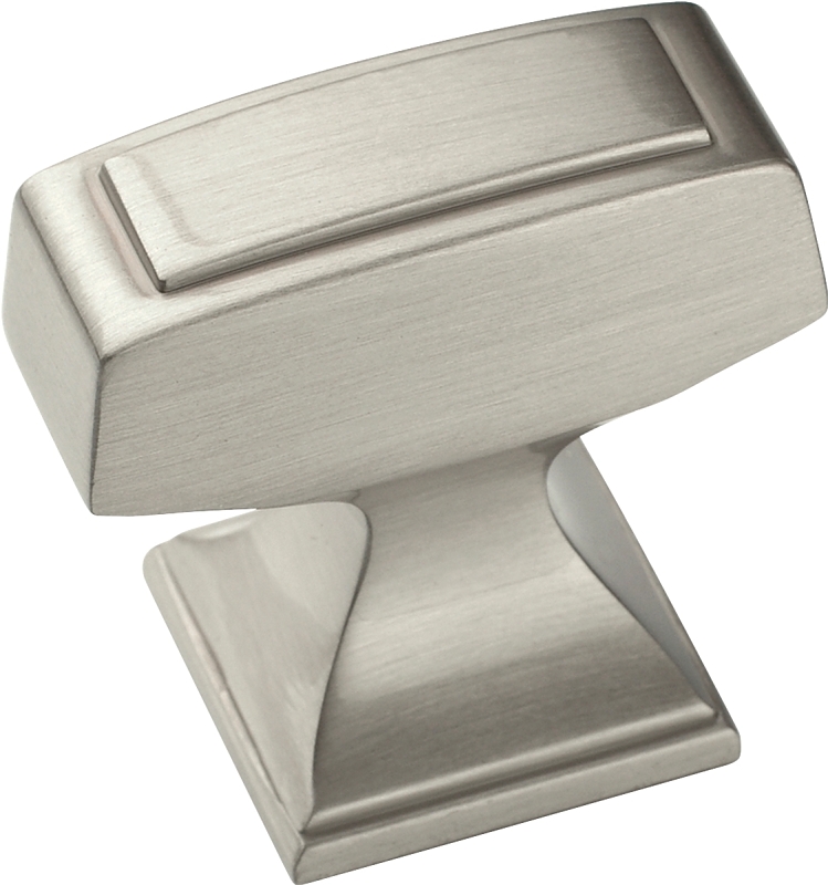 Amerock Mulholland Series BP53029G10 Cabinet Knob, 1-3/16 in Projection, Zinc, Satin Nickel