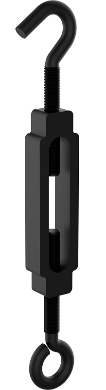 National Hardware N820-120 Turnbuckle, 90 lb Working Load, 1/4 in Thread, Hook, Eye, 7-1/2 in L Take-Up, Steel