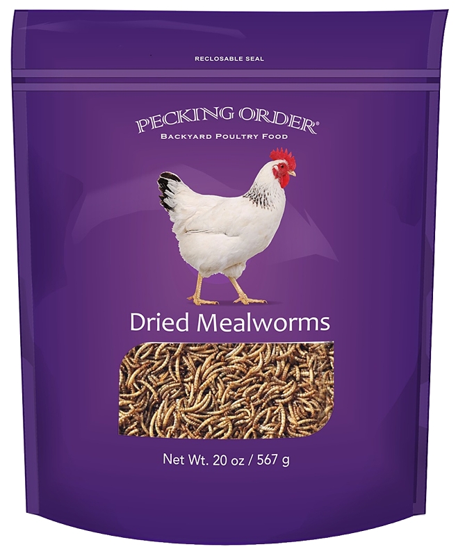 Pecking Order 009331 Chicken Mealworm Treat, Solid, 20 oz Bag