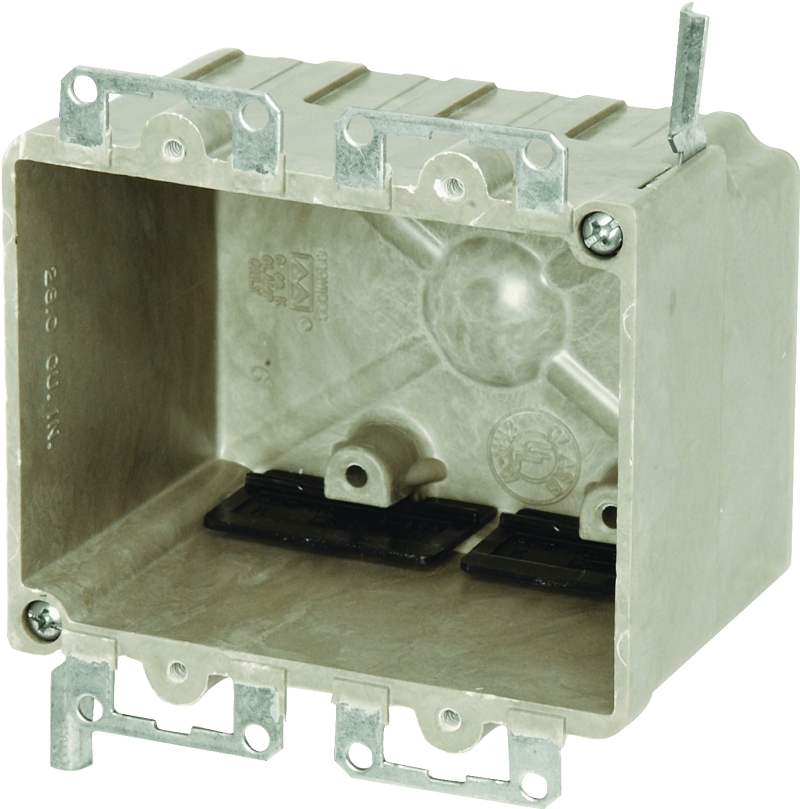 fiberglassBOX 9312-EWK Electrical Box, 2-Gang, Glass Reinforced Polyester, Off-White, Wall Mounting