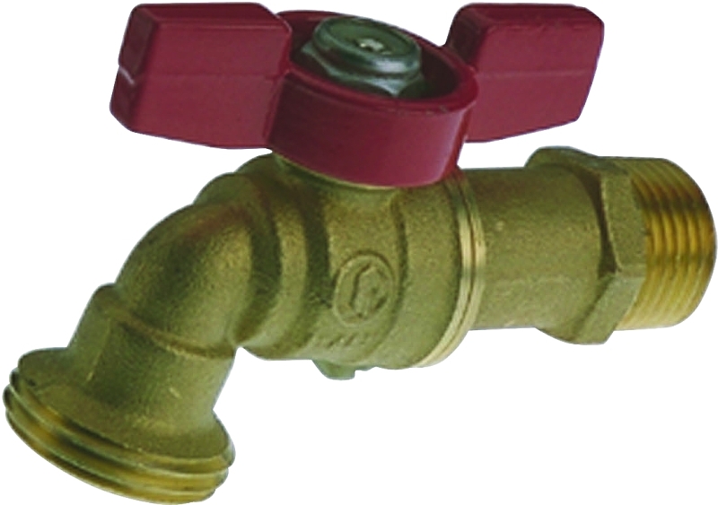 B & K ProLine Series 103-023 Hose Bibb, 1/2 x 3/4 in Connection, MIP x MHT, 200 psi Pressure, Brass Body, Chrome-Plated