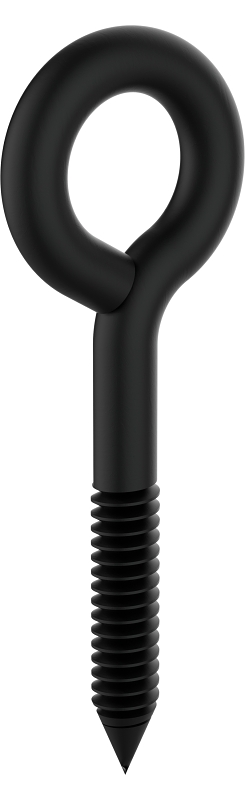 National Hardware N820-087 Lag Screw Eye, #6, 7/16 in Dia Wire, 7/16 in Thread, 2-1/8 in L Thread, 5-1/4 in OAL, Steel