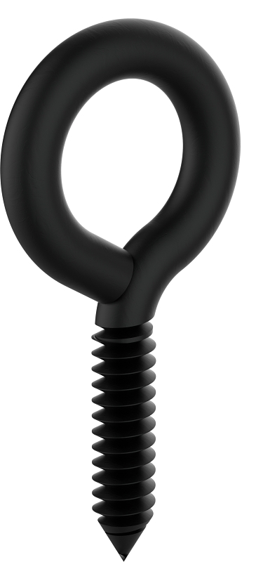 National Hardware N820-097 Screw Eye, #0, 5/16 in Dia Wire, 3/8-7 Thread, 1-1/4 in L Thread, 2-7/8 in OAL, Steel