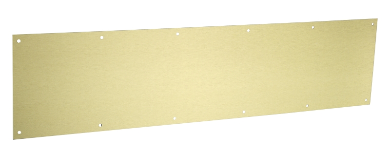 National Hardware N270-353 Kick Plate, 34 in L, 8 in W, Aluminum, Brushed Gold