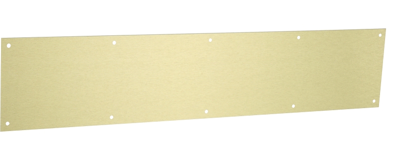 National Hardware N270-351 Kick Plate, 30 in L, 6 in W, Aluminum, Brushed Gold