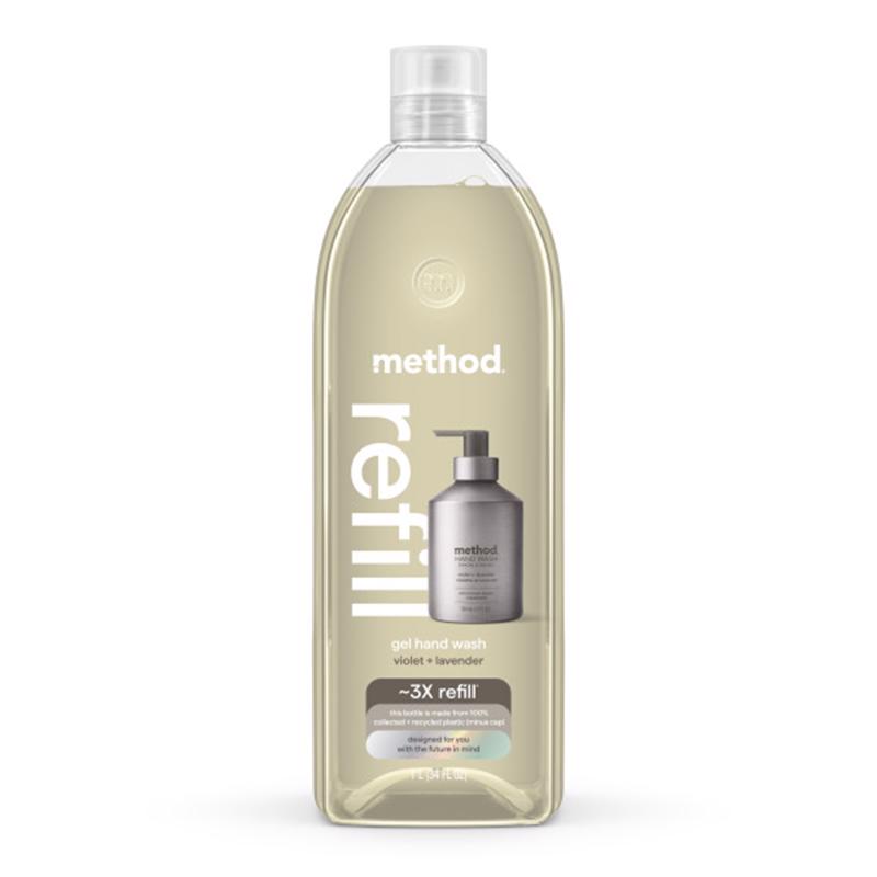 Method Violet & Lavender Scent Gel Hand Wash 34 oz, Pack of 4