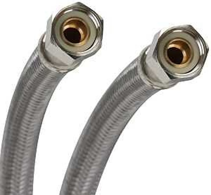Fluidmaster B4F20 Water Supply Connector, 1/2 in Inlet, FIP Inlet, 1/2 in Outlet, FIP Outlet, 20 in L