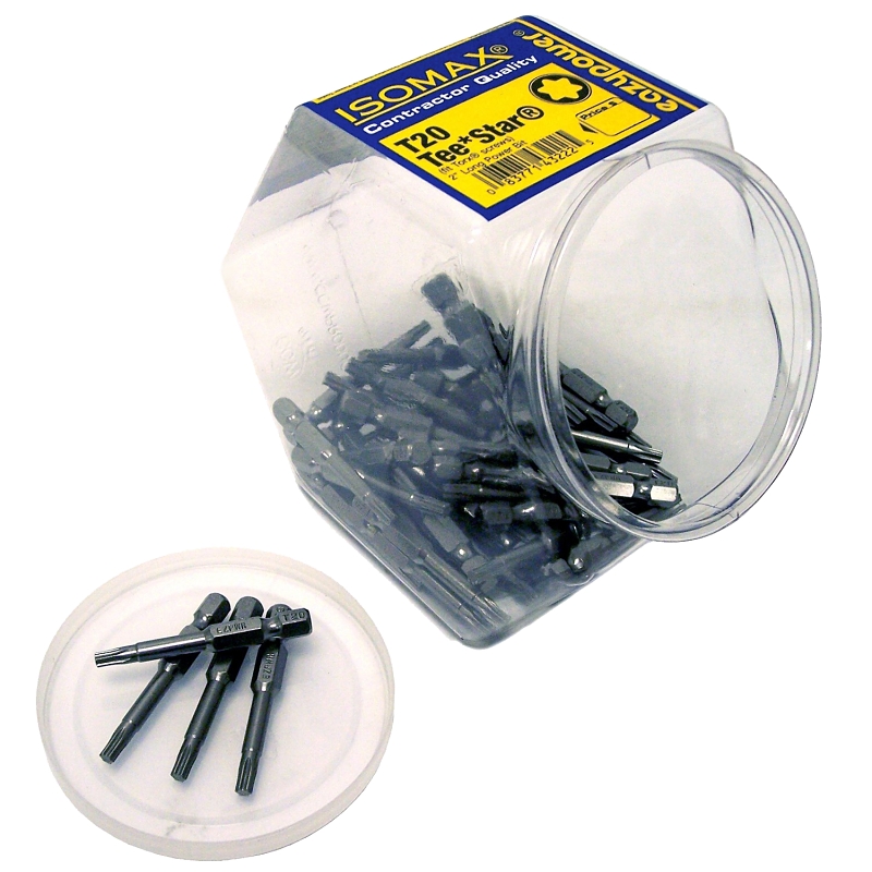 Eazypower 002225 Insert Bit, T20 Drive, Tor, Tee Star Drive, 1/4 in Shank, Hex Shank, 2 in L
