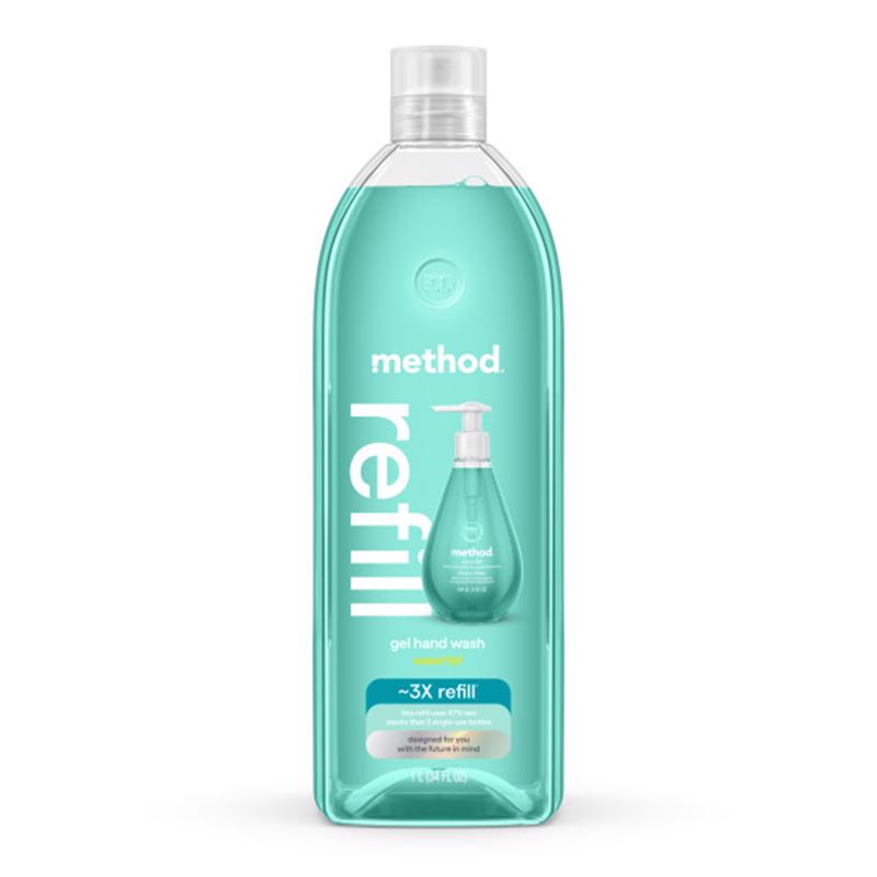 Method Waterfall Scent Gel Hand Wash 34 oz, Pack of 4