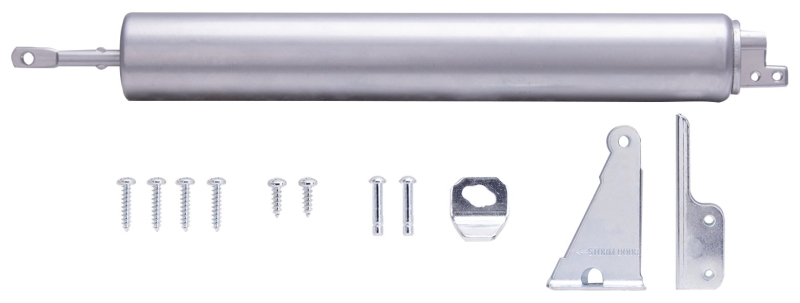ProSource 16027-U-PS Door Closer, 1-1/2 in Dia Rod, 17-1/2 in L, Aluminum Tube, 90 deg Opening, 99 lb