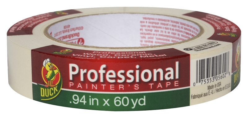 Duck 1362488 Painter's Tape, 60 yd L, 0.94 in W, Crepe Paper Backing, Beige