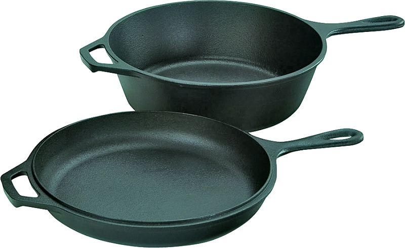 Lodge LCC3 Pre-Seasoned Combo Cooker, 3.2 qt Capacity, Cast