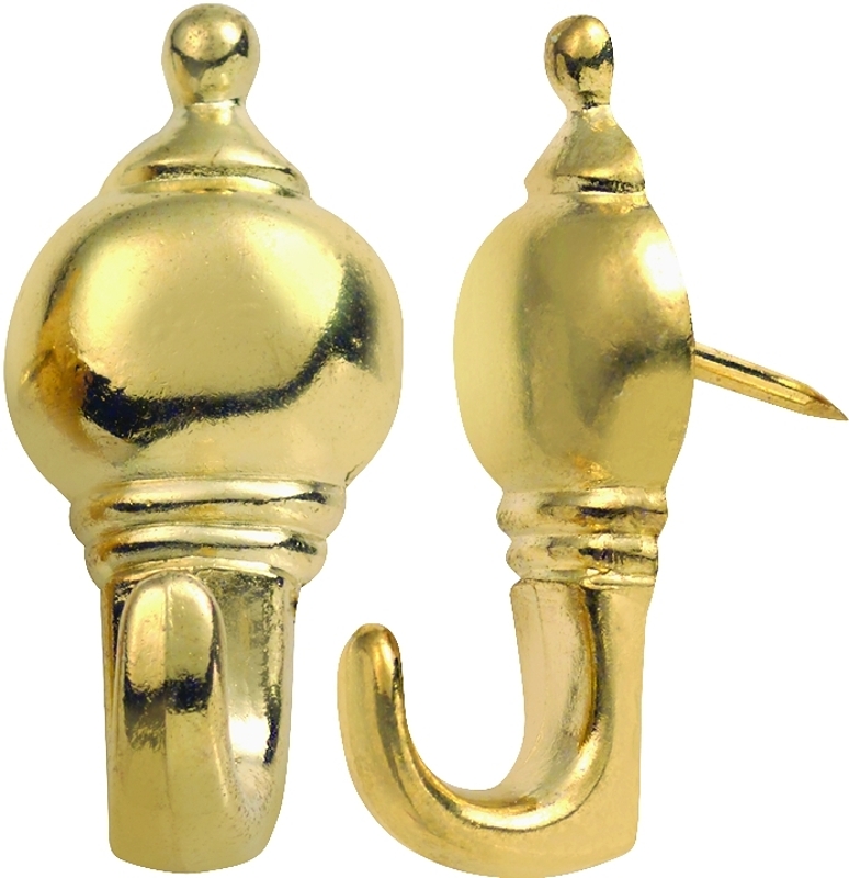 OOK Colonial Series 53500 Decorative Pushpin Hanger, 10 lb, Brass-Plated