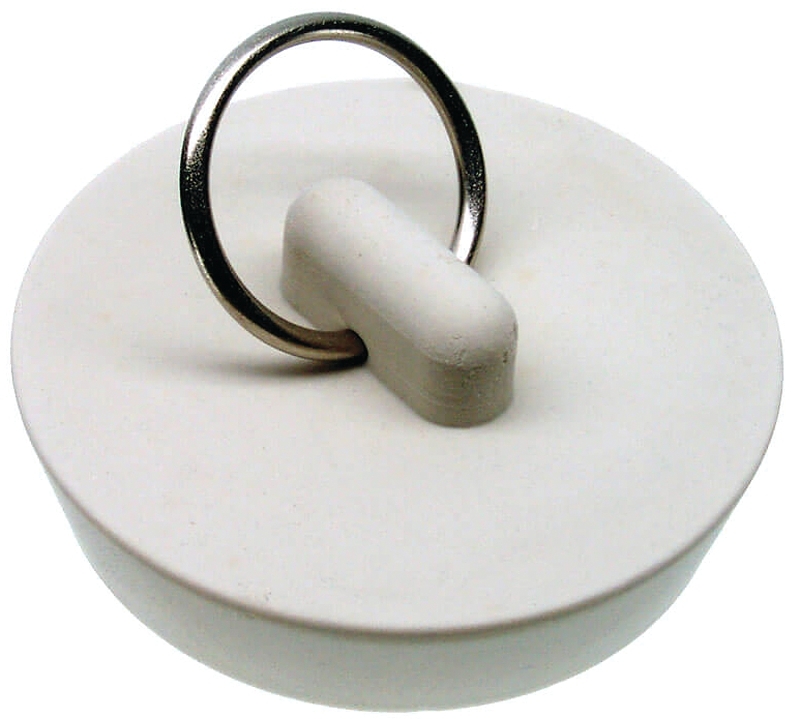 Danco 80228 Drain Stopper, Rubber, White, For: Universal Kitchen and Bathroom Sinks with 1-5/8 in Drain, Pack of 3