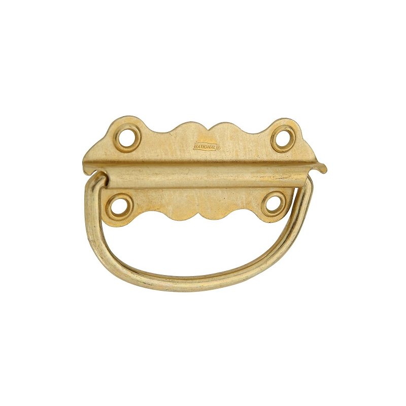 National Hardware V1864 Series N213-421 Chest Handle, 3-1/2 in L, 0.61 in W, Steel, Brass