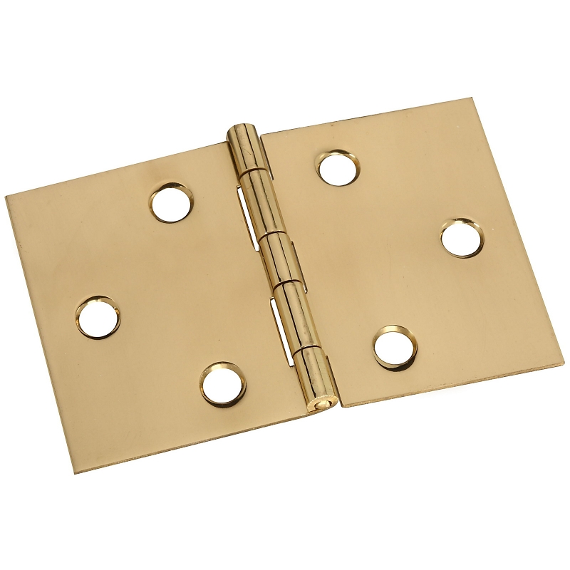 National Hardware N211-888 Desk Hinge, 2 in H Door Leaf, 0.06 in Thick Door Leaf, Brass, Surface Mounting, 11 lb