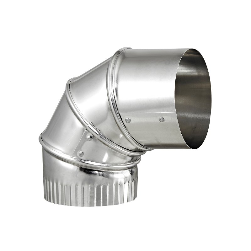Lambro 2300 Adjustable Duct Elbow, 3 in Connection, Crimped, 26 ga Gauge, Aluminum