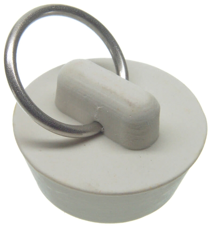 Danco 80223 Drain Stopper, Rubber, White, For: Universal Kitchen or Bathroom Sinks with 1 in Drain, Pack of 3
