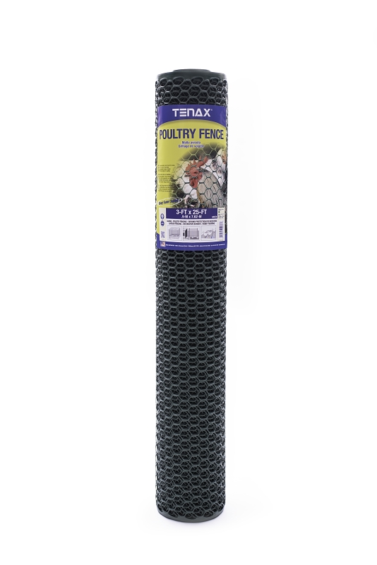 Tenax 090786 Poultry Fence 25 ft L 3 ft W Hexagonal Mesh 3 4 x 3 4 in Mesh Plastic Green VORG0636845 090786