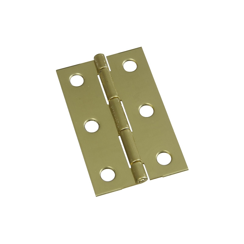 National Hardware N211-318 Decorative Narrow Hinge, 2-1/2 in H Door Leaf, 0.05 in Thick Door Leaf, Brass, 6 lb