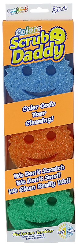 Scrub Daddy SDC3CTX12 Scrub Sponge 378 in L 4 in W 2 in Thick Foam MultiColor
